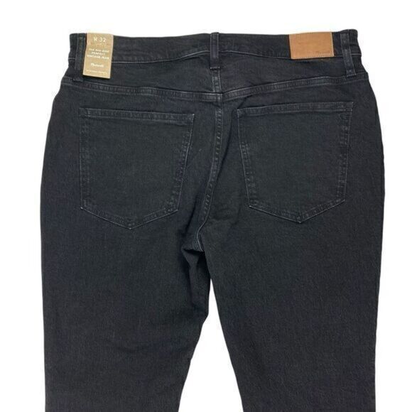 NWT Madewell Jeans Womens 32 Black Mid‎ Rise Perfect Vintage Dark Wash Denim - Picture 6 of 16